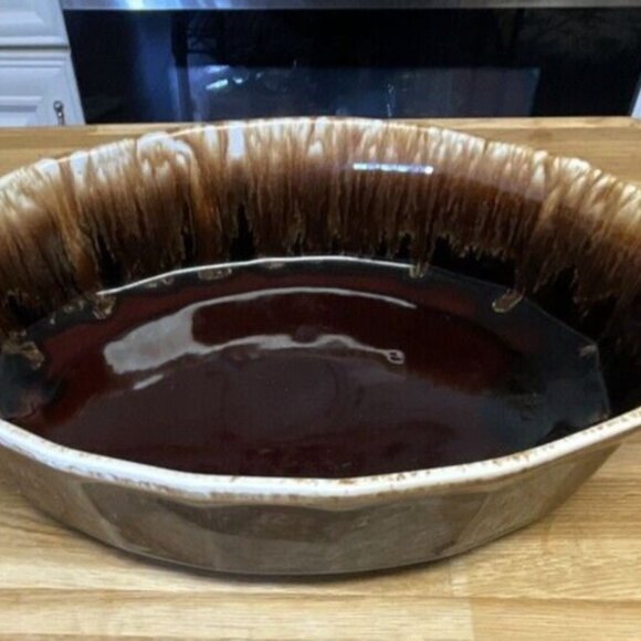 Vintage McCoy Pottery Brown Drip Casserole Dish 9" x 6" x 2.5" #707D - Picture 9 of 9
